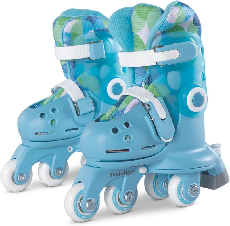 Yvolution Learner Twista Skates – 2-in-1 Adjustable Kids Roller Skates for Ages 2+ – Converts from Tri-Wheel to Inline Skates – No Tools Needed – US Size 7-11 - Image 4